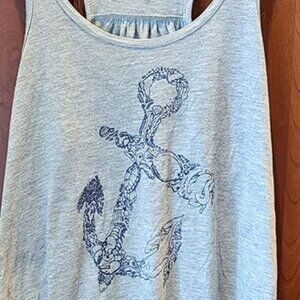 Flowy tank Top with Sea Life Anchor